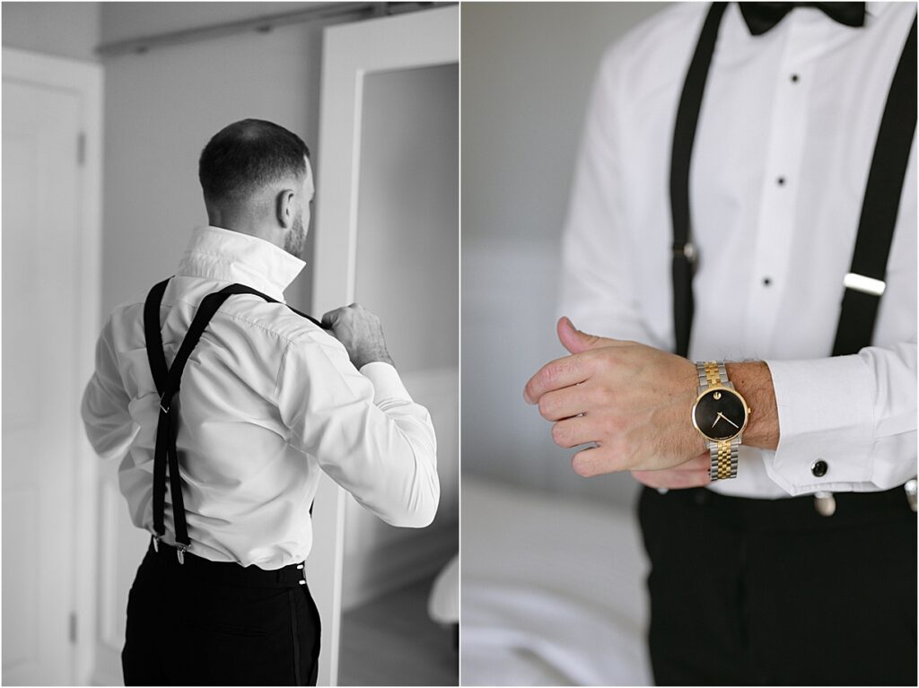 groom getting ready photo by editorial wedding photographer Kristy Hoadley