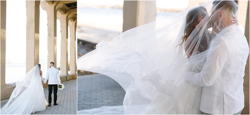 Switch House Waterfront editorial wedding portrait by Kristy Hoadley