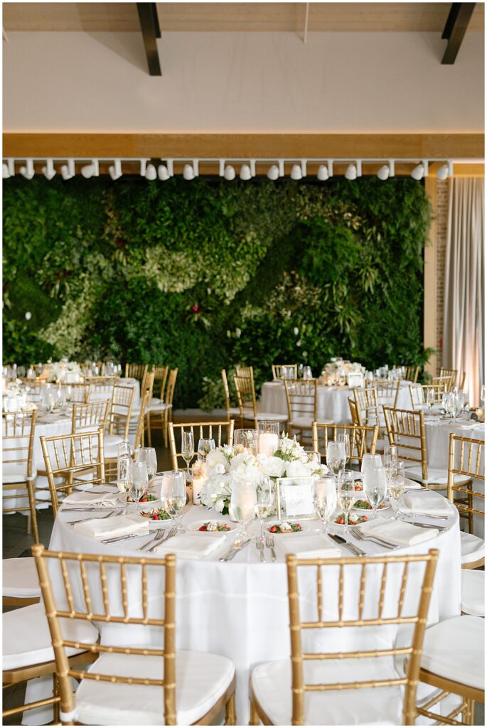 Live green wall at New Jersey wedding venue Natirar